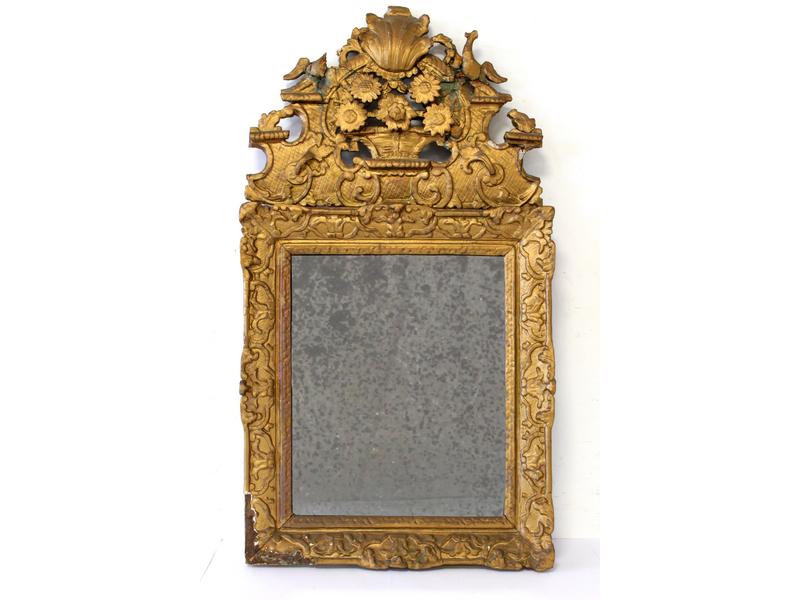MIROIR au mercure rectangulaire dans un cadre...