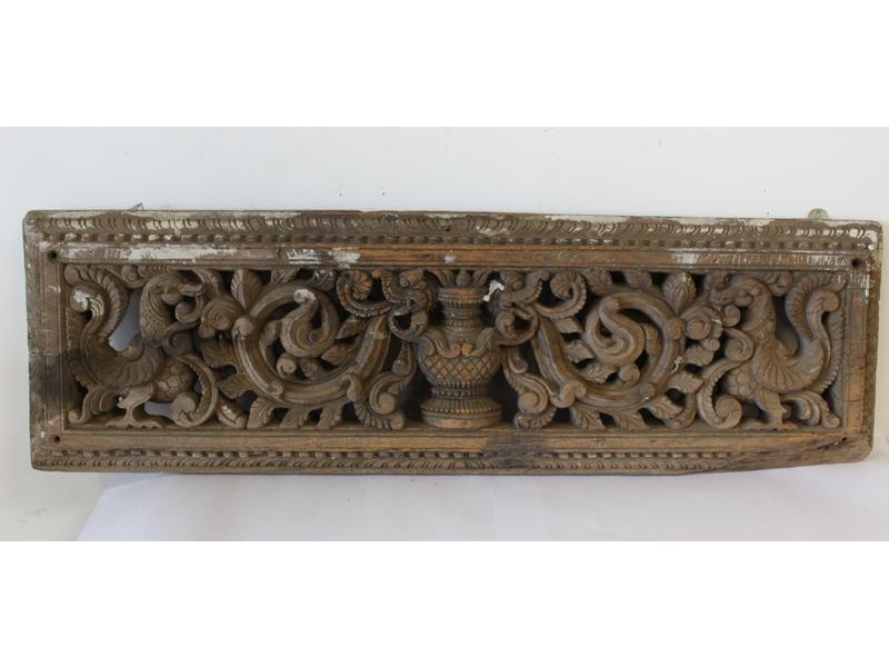 PANNEAU rectangulaire en bois ajouré et sculpté...