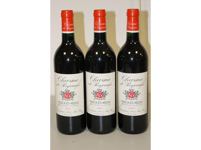 3 Blles CHARMES DE POUJEAUX Moulis 1993