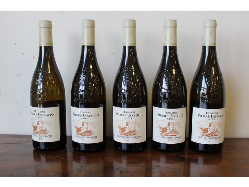 5 Blles CHÂTEAUNEUF DU PAPE blanc mise Dom....