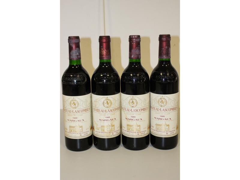 4 Blles CH. LASCOMBES Margaux GCC 1988