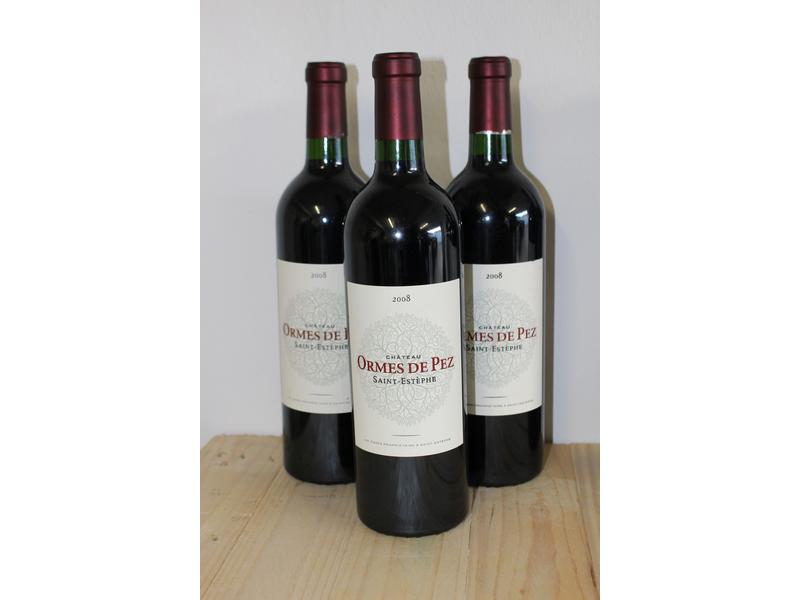 3 Blles CH. ORMES DE PEZ St-Estèphe 2008