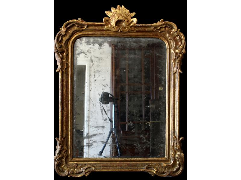 MIROIR rectangulaire au mercure dans un cadre...