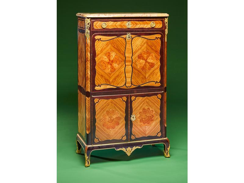 SECRETAIRE rectangulaire en bois de placage,...
