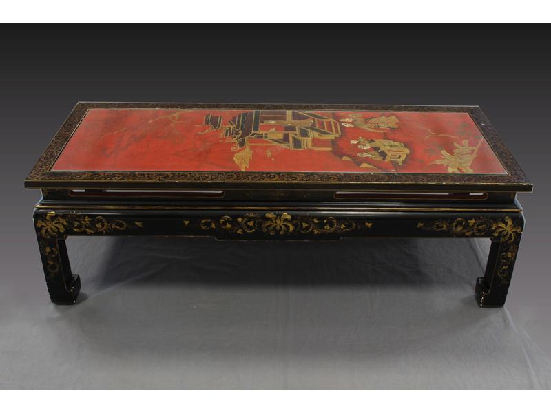 TABLE BASSE rectangulaire en bois laqué à...