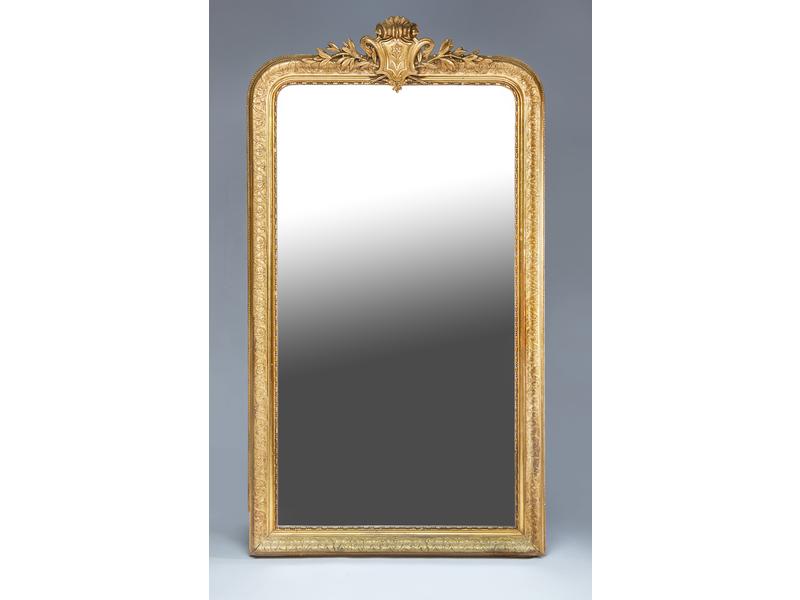 IMPORTANT MIROIR de cheminée rectangulaire...