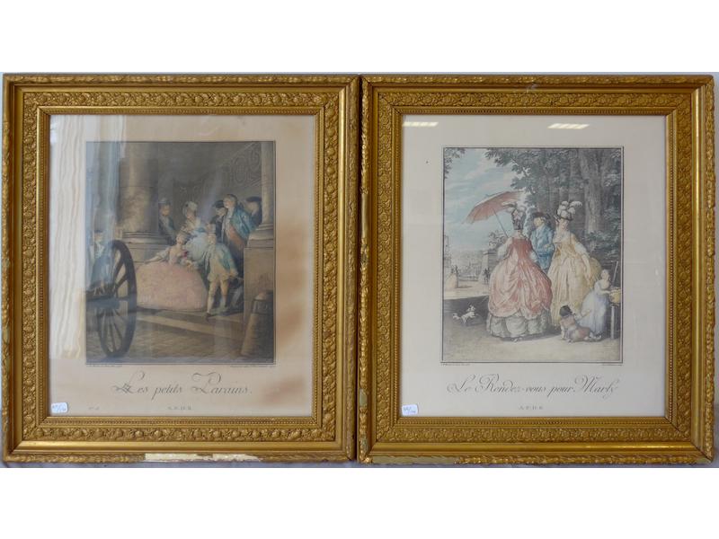 DEUX REPRODUCTIONS en couleurs d'après M...
