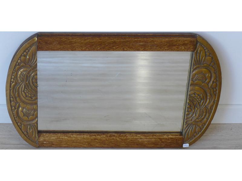 MIROIR rectangulaire en bois peint et doré...