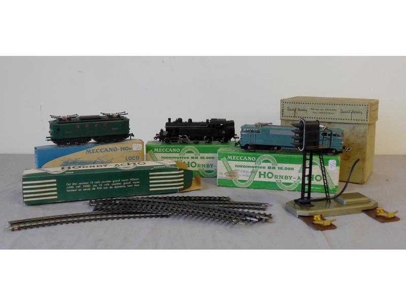 HO - Meccano-Hornby - motrice BB 16009 bleue,...