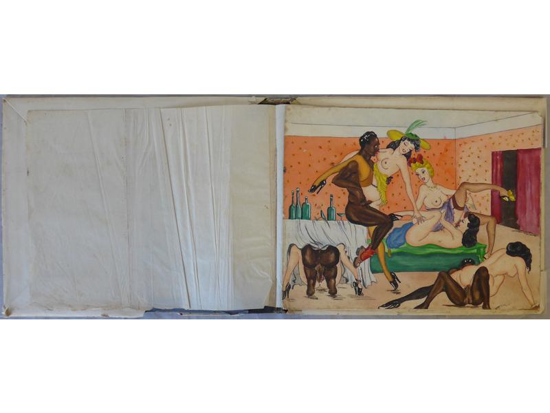 ALBUM EROTIQUE vers 1925, comprenant six...