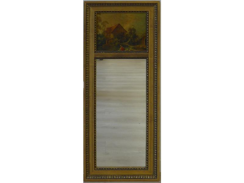 PETIT TRUMEAU rectangulaire en bois et stuc...