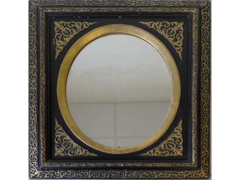 PETIT MIROIR rectangulaire en bois doré à...