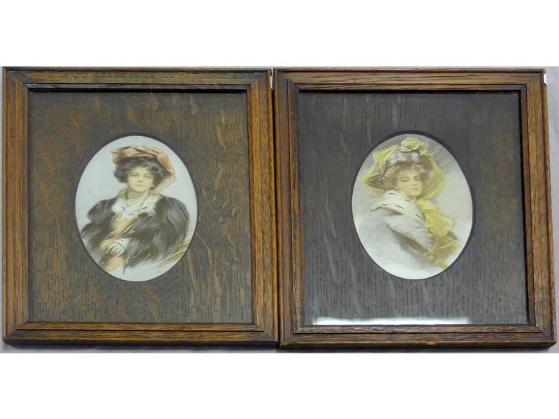LOT DE TROIS PETITES REPRODUCTIONS : Portraits...