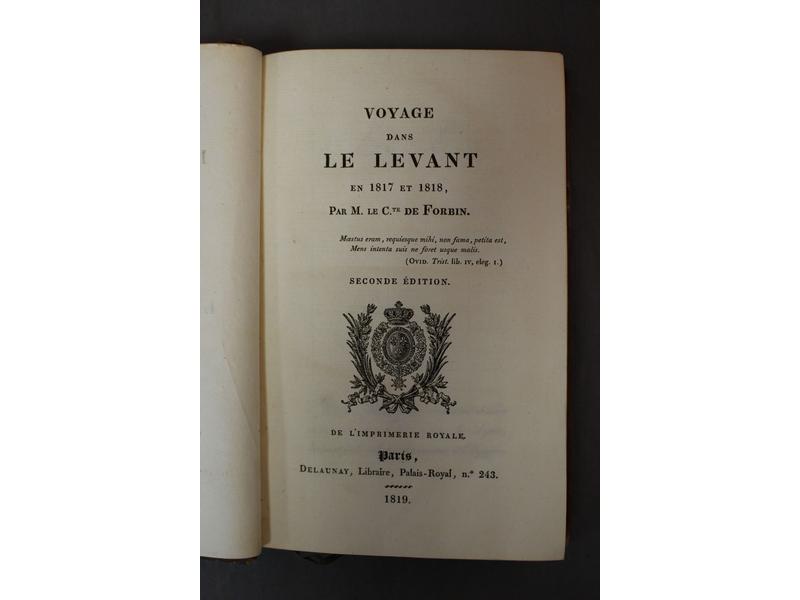FORBIN (Comte de), Voyage dans le levant...