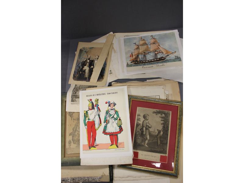 LOT DE GRAVURES comprenant notamment dans...