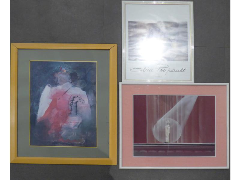 LOT DE SOUS VERRES: Les Palmiers, Huile sur...
