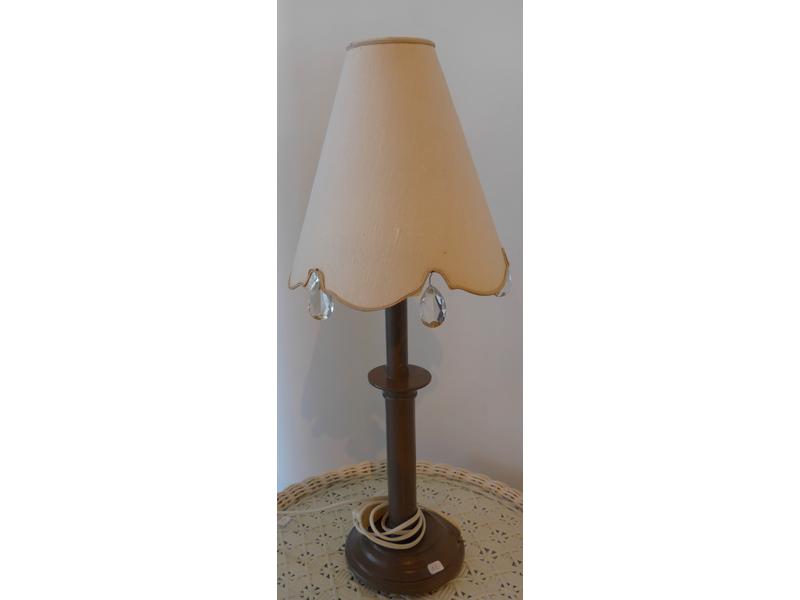 PAIRE DE LAMPES de chevet en bois laqué gris...
