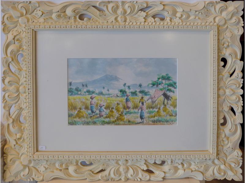 "Eko SAMSIDI, Trois aquarelles sur papier,...