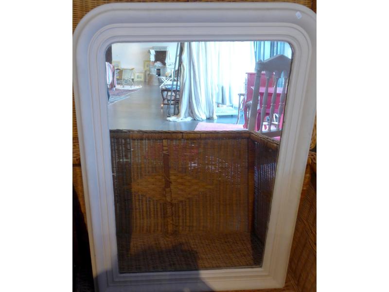 GRAND MIROIR rectangulaire laqué blanc 105...