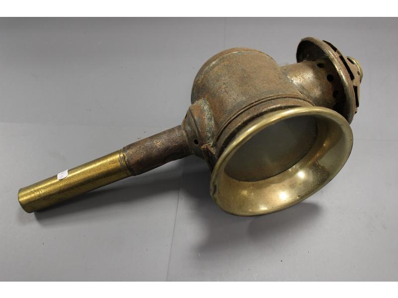 LAMPE DE VOITURE CALECHE en métal doré et...