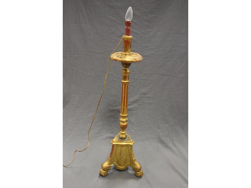 PIED DE LAMPES en bois doré en forme de ...