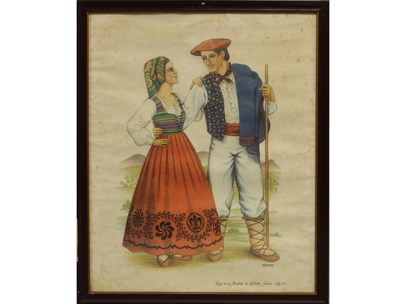 SUITE DE SIX LITHOGRAPHIES en couleurs sur...