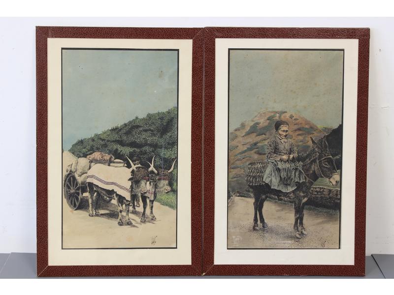 LOT DE SIX ESTAMPES sur le Pays Basque dont...