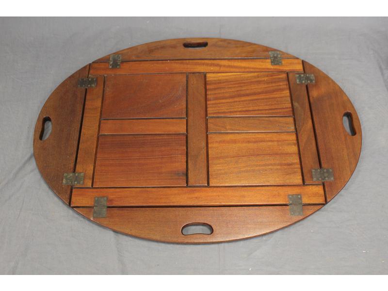 PLATEAU DE TABLE BASSE en bois exotique à...