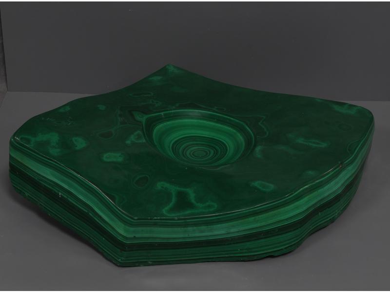 IMPORTANT CENDRIER en malachite.