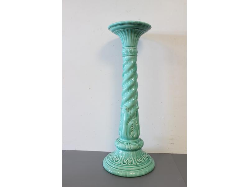 SELLETTE en faïence émaillée vert turquoise...