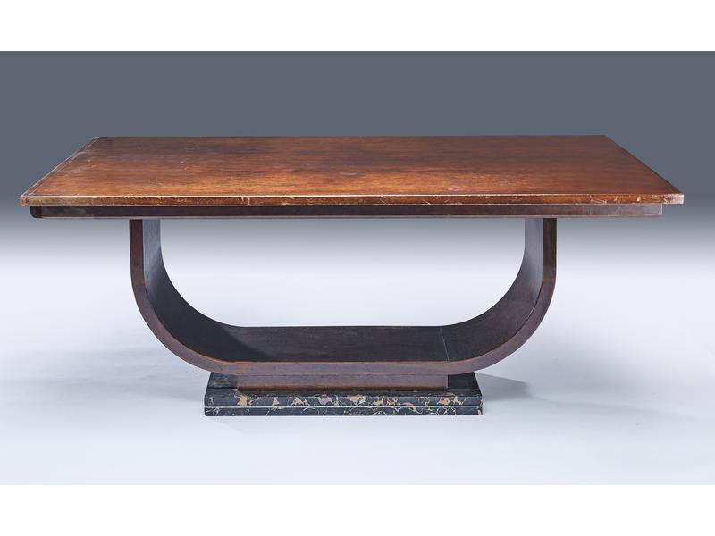 LARGE TABLE CONSOLE à plateau rectangulaire...