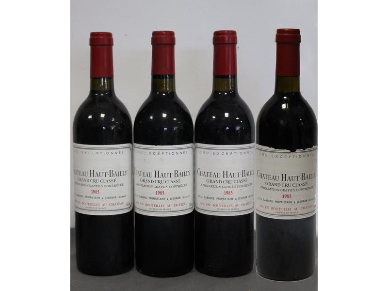 4 Blles CH. HAUT BAILLY Graves GCC 1985