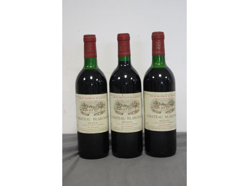 3 Blles CH. BLAIGNAN Médoc CB 1985