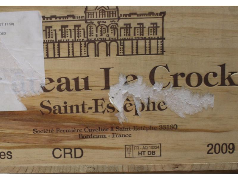 12 Blles CH. LE CROCK St Estèphe 2009