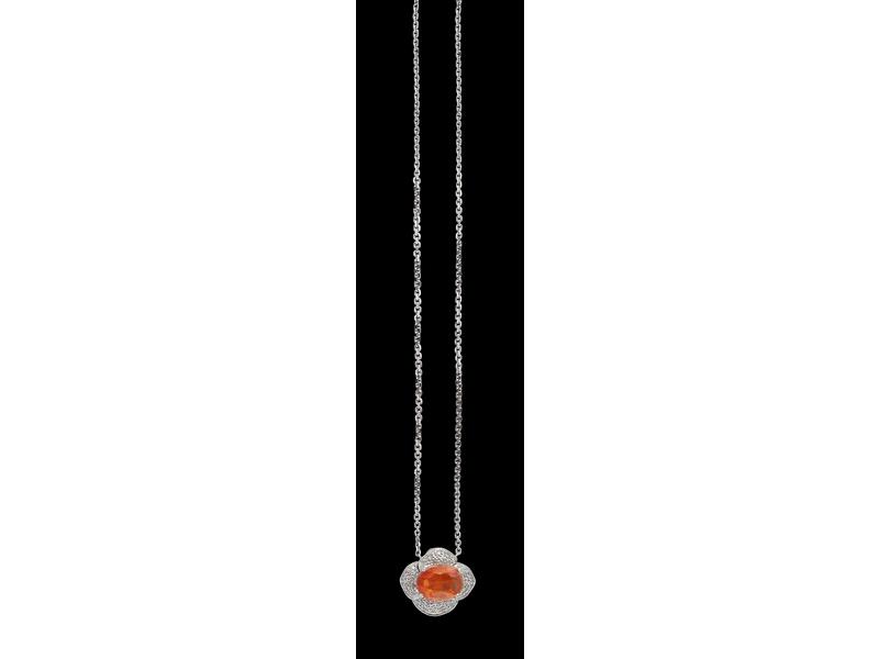 COLLIER PENDENTIF en or gris (18K) orné en...