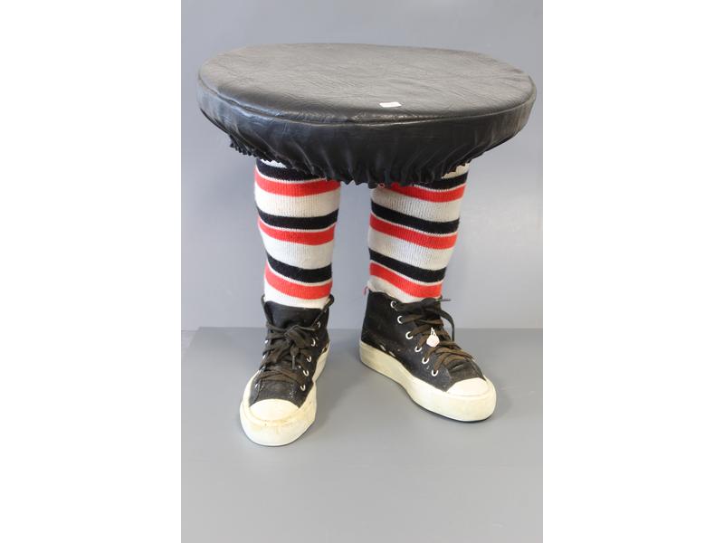 ORIGINAL TABOURET à assise circulaire en...