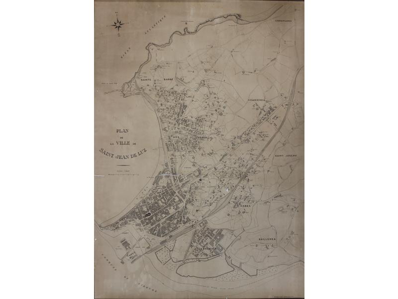 PLAN DE LA VILLE DE SAINT-JEAN-DE-LUZ, échelle...
