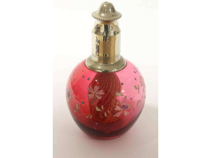 LAMPE TYPE BERGER en verre teinté rouge de...