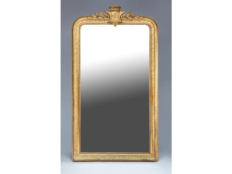 IMPORTANT MIROIR de cheminée rectangulaire...