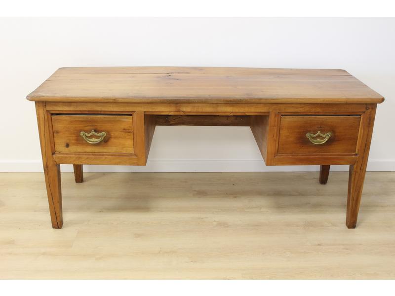 BUREAU rectangulaire en noyer ouvrant par...