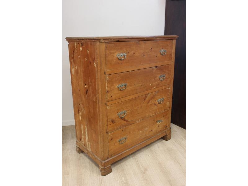 COMMODE rectangulaire en pin à hauteur d'appui...