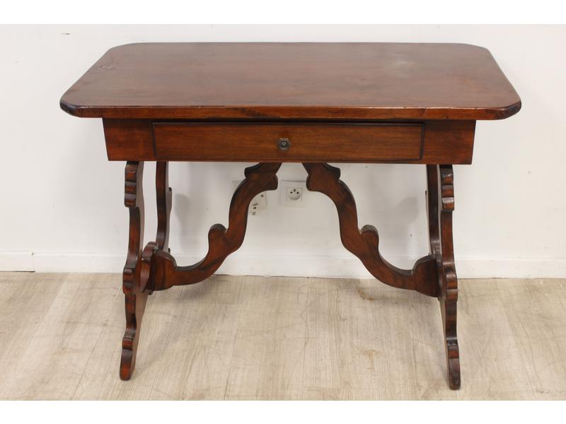 TABLE BUREAU en chêne patinée rectangulaire...