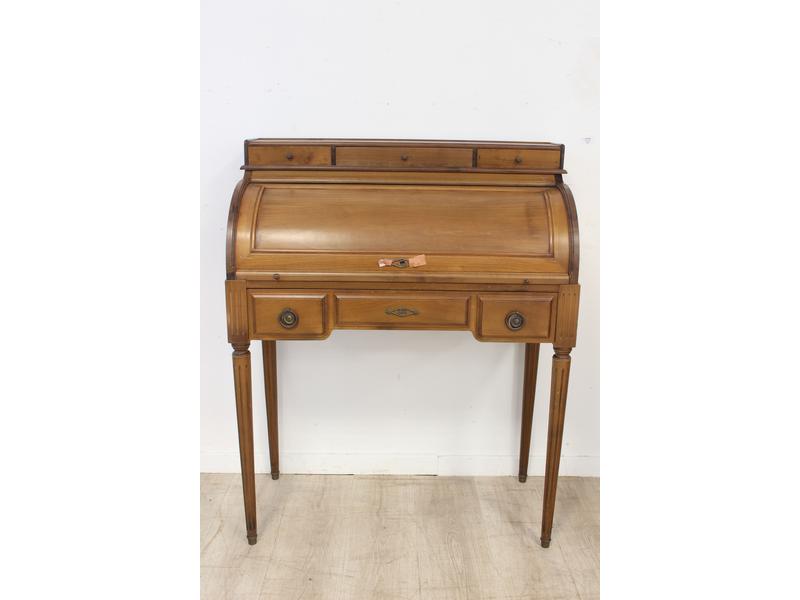PETIT BUREAU A GRADIN en bois naturel mouluré...