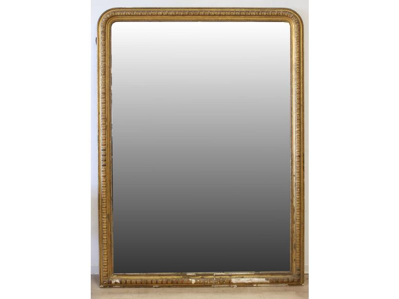 GRAND MIROIR de cheminée rectangulaire en...