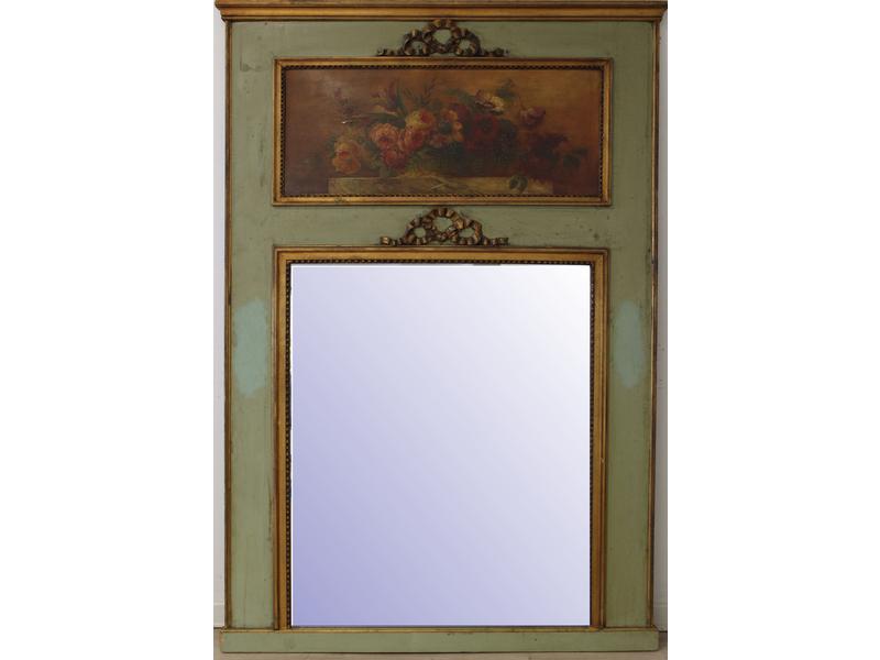 TRUMEAU formé d'un grand miroir rectangulaire...