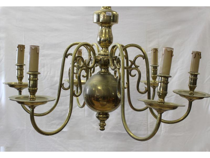LUSTRE en laiton à six bras de lumière en...