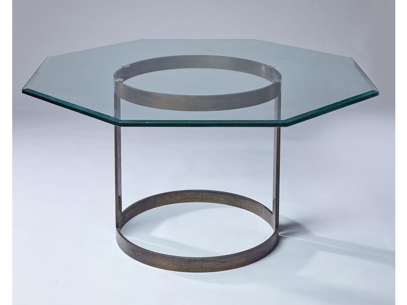 TABLE DE SALLE À MANGER avec plateau en verre...
