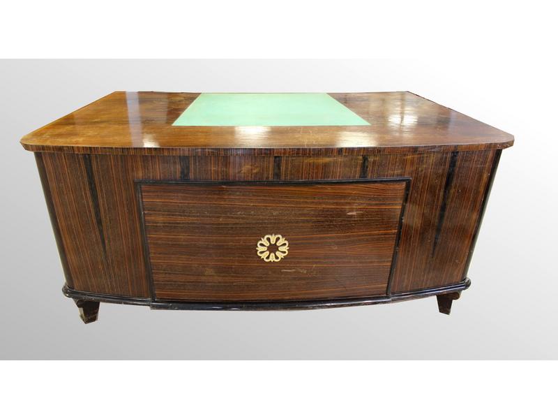 BUREAU DE DIRECTION de forme courbe en placage...