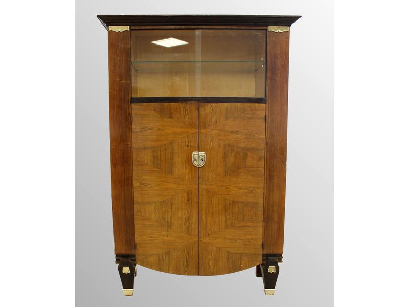 BUFFET-VITRINE en placage de palissandre...
