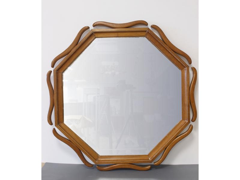 MIROIR octogonal biseauté dans un cadre en...